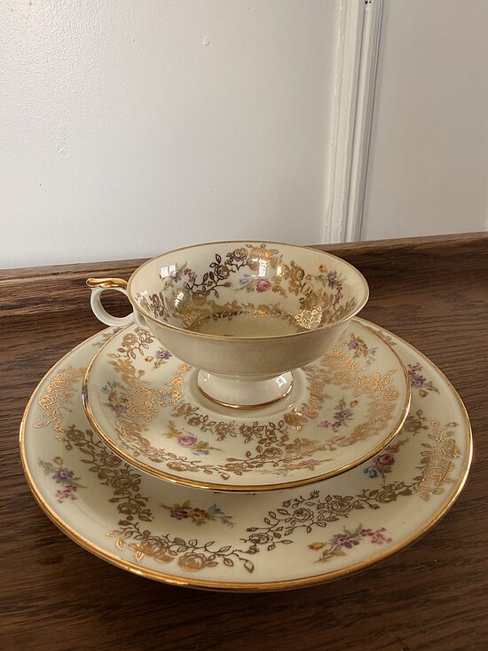 Bavārijas porcelāna trio
